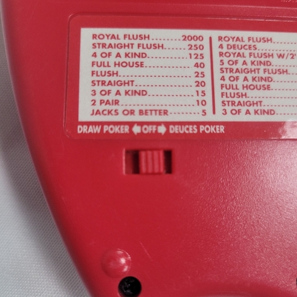 VTG 1999 Radica Pocket Poker Draw & Deuces Handheld Electronic Game - Picture 6 of 8